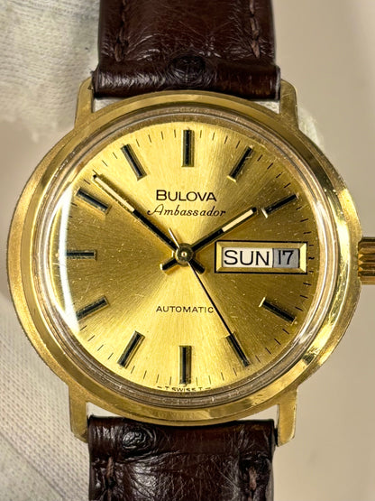 1970s Bulova Ambassador vintage men’s timekeeper Cal. 11 AOACB movement