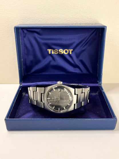 Tissot PR516 Vintage 1970’s *BOX & PAPERS* Men’s Grey Dial Automatic Date Silver Watch - 44630 - Cal. 784