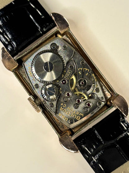 Bulova 14K Gold Filled *BOXED* Vintage 1950’s Men’s Manual Sub-Seconds Tank Watch - 7AK