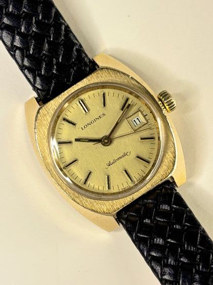 Vintage 1974 Longines ladies’ watch gold plated case gold dial automatic l561.1 1506