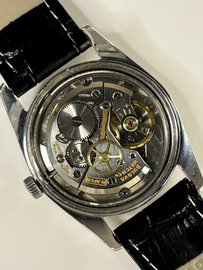 Bulova 1960 stainless steel vintage timepiece manual wind Cal. 11AFCD