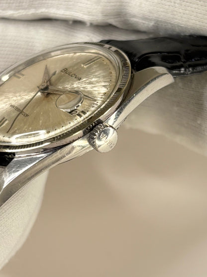 Bulova 1960 stainless steel vintage timepiece manual wind Cal. 11AFCD