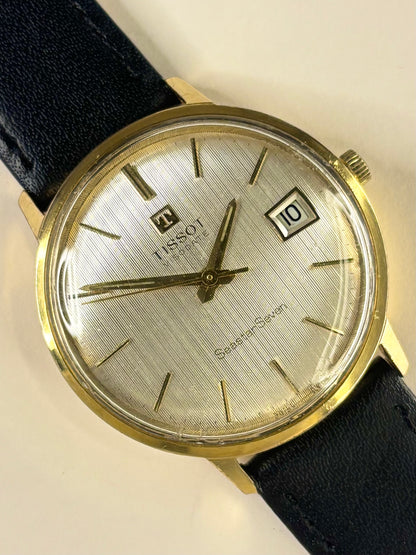 TISSOT Seastar Visodate Men’s Vintage 1970’s Automatic Date Gold Dress Watch