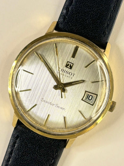 TISSOT Seastar Visodate Men’s Vintage 1970’s Automatic Date Gold Dress Watch
