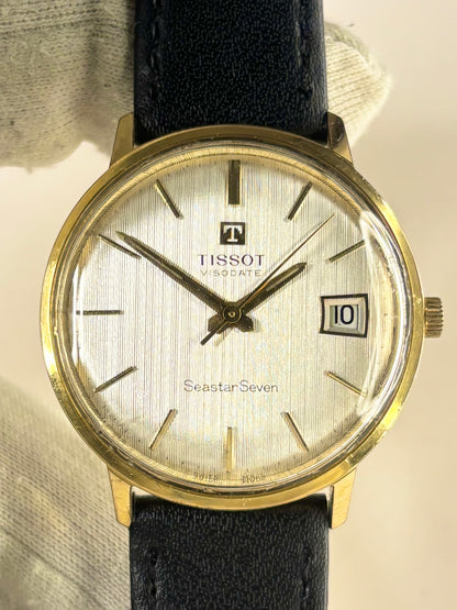 TISSOT Seastar Visodate Men’s Vintage 1970’s Automatic Date Gold Dress Watch