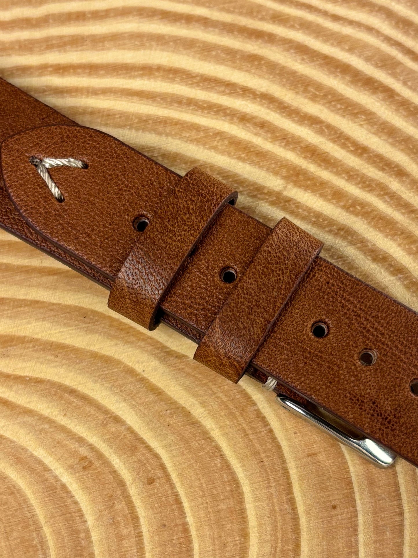 Luxury premium handmade Italian calf leather strap crafted from fine Italian leather