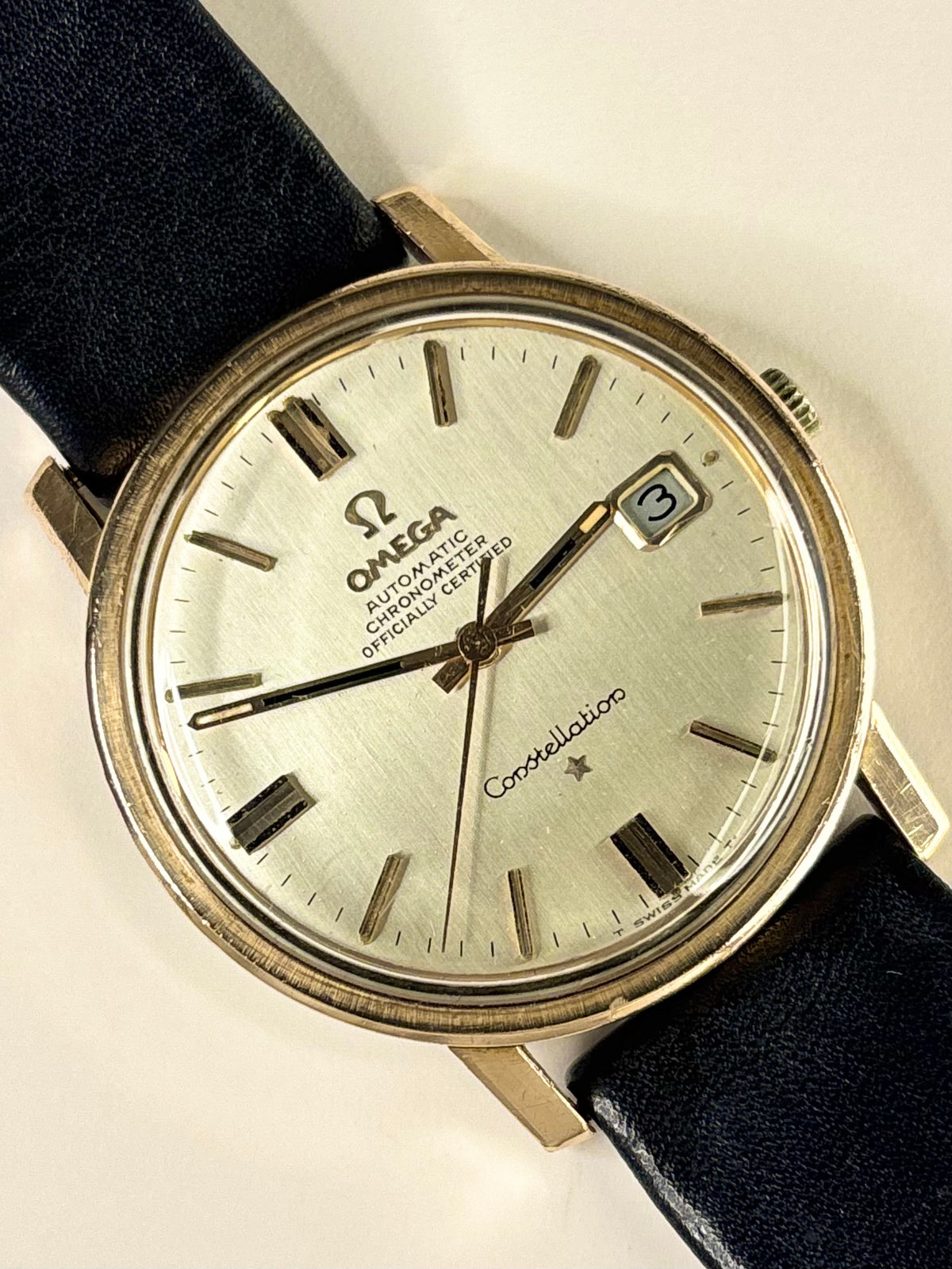 OMEGA Constellation Vintage 1960’s Men’s Automatic Date Gold Dress Watch - 168.018