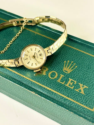 ROLEX Precision 9ct Gold Ladies *+BOX* Vintage 1960’s Manual Cocktail Watch - 32499
