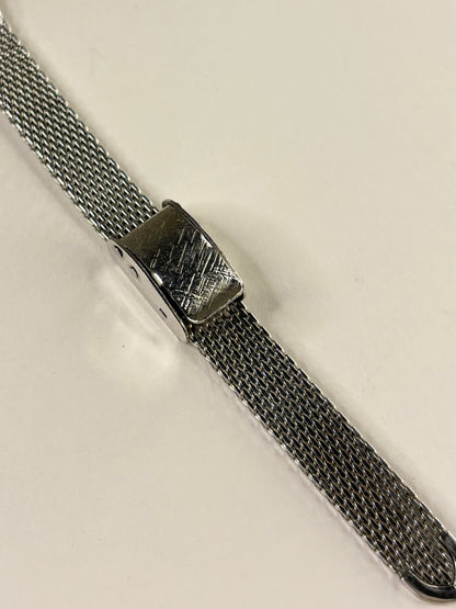 HAMILTON 10K Rolled White Gold Vintage Ladies 1960’s Manual Silver Cocktail Watch